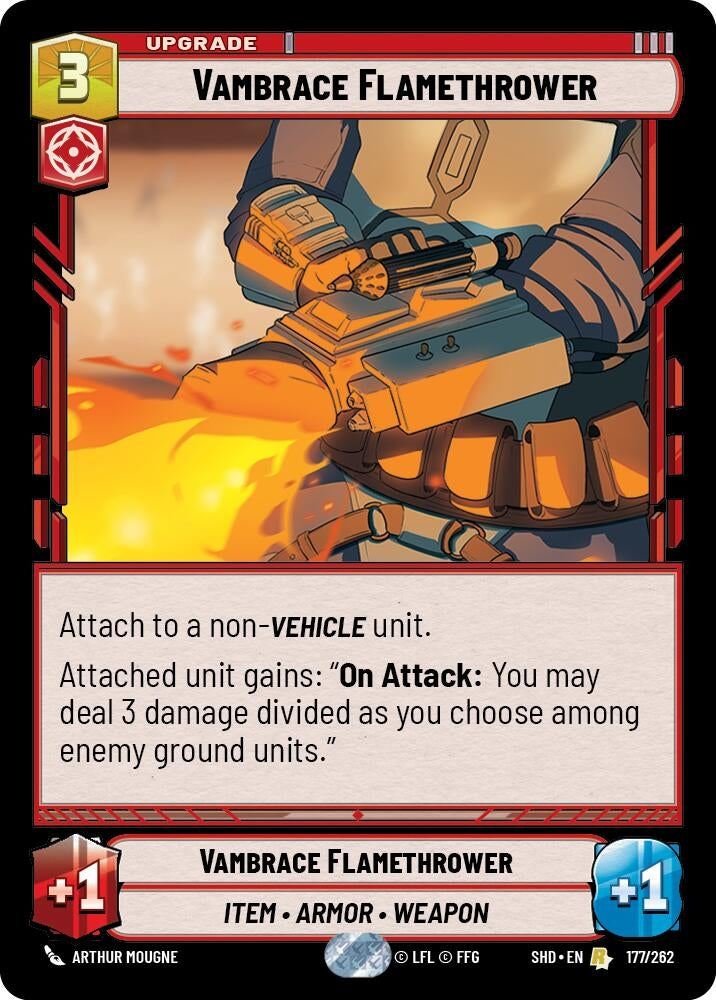 Image for Vambrace Flamethrower (Shadows of the Galaxy) (177/262) - Star Wars: Unlimited