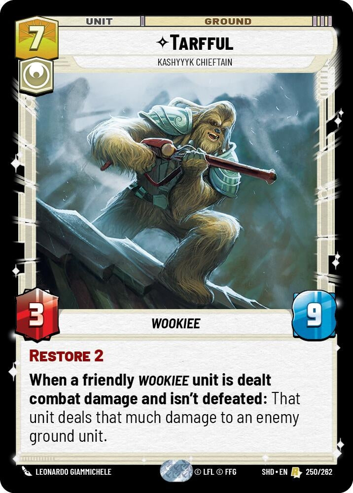Image for Tarfful - Kashyyyk Chieftain (Shadows of the Galaxy) (250/262) - Star Wars: Unlimited