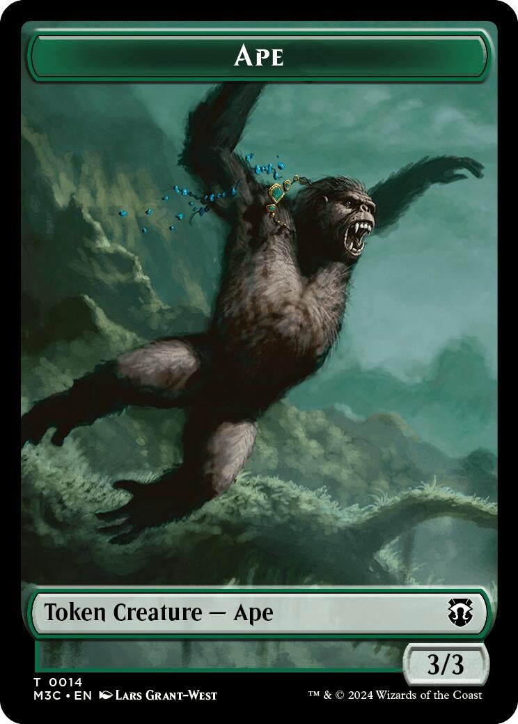 Image for Ape (Ripple Foil) // Plant Double-Sided Token (Commander: Modern Horizons 3) (14 // 26) - Magic: The Gathering