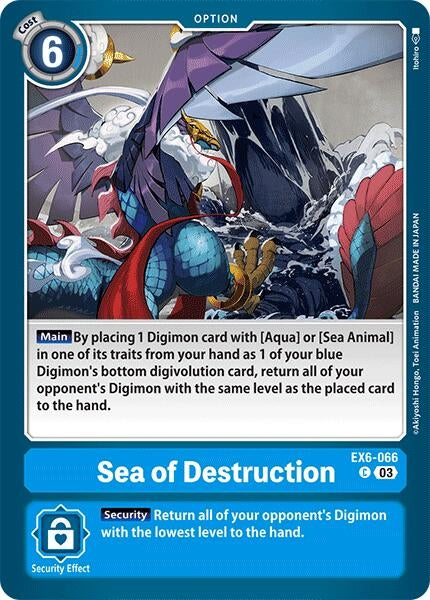 Image for Sea of Destruction (EX6-066 C) [Infernal Ascension]