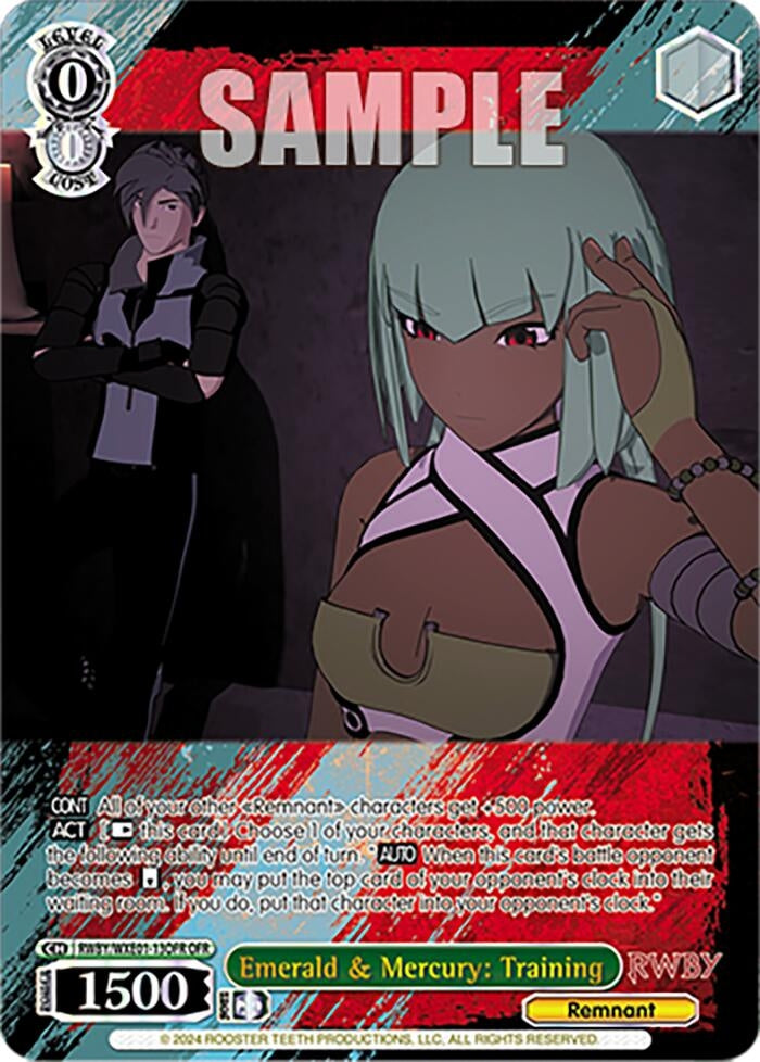 Image for Emerald & Mercury: Training (OFR) (RWBY Premium Booster) (RWBY/WXE01-13OFR OFR) - Weiss Schwarz