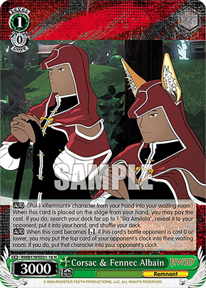 Image for Corsac & Fennec Albain (RWBY Premium Booster) (RWBY/WXE01-16 N) - Weiss Schwarz