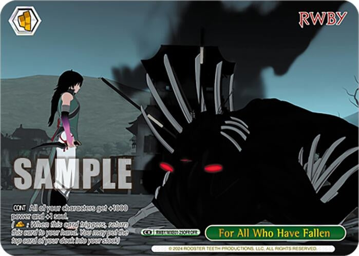 Image for For All Who Have Fallen (OFR) (RWBY Premium Booster) (RWBY/WXE01-25OFR OFR) - Weiss Schwarz