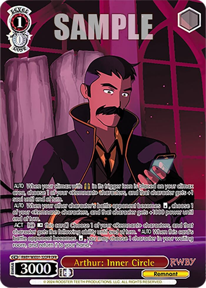 Image for Arthur: Inner Circle (OFR) (RWBY Premium Booster) (RWBY/WXE01-32OFR OFR) - Weiss Schwarz