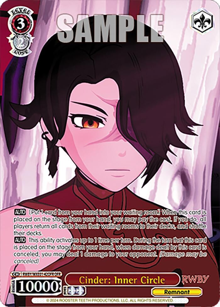 Image for Cinder: Inner Circle (OFR) (RWBY Premium Booster) (RWBY/WXE01-42OFR OFR) - Weiss Schwarz