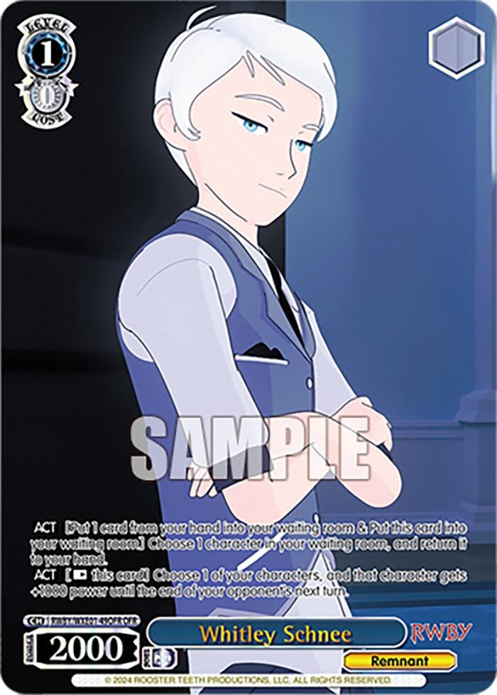 Image for Whitley Schnee (OFR) (RWBY Premium Booster) (RWBY/WXE01-49OFR OFR) - Weiss Schwarz