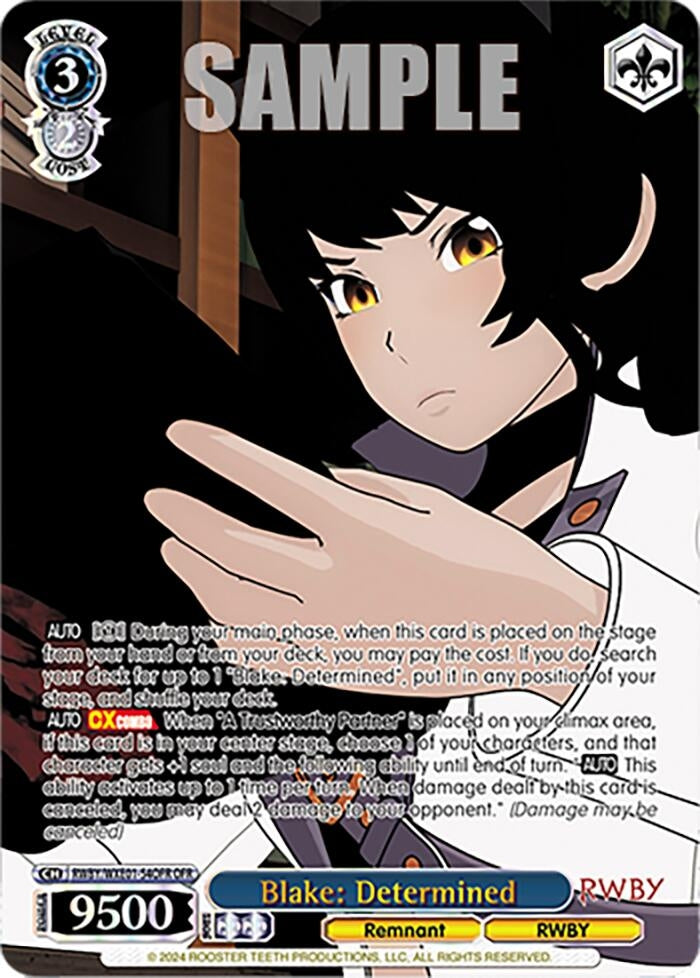 Image for Blake: Determined (OFR) (RWBY Premium Booster) (RWBY/WXE01-54OFR OFR) - Weiss Schwarz