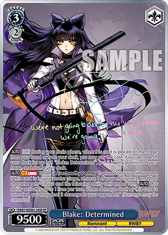 Image for Blake: Determined (SP) (RWBY Premium Booster) (RWBY/WXE01-54SP SP) - Weiss Schwarz