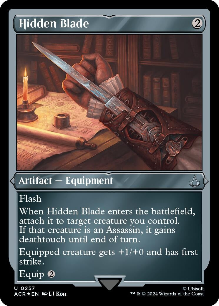 Image for Hidden Blade (Foil Etched) (Universes Beyond: Assassin's Creed) (257) - Magic: The Gathering