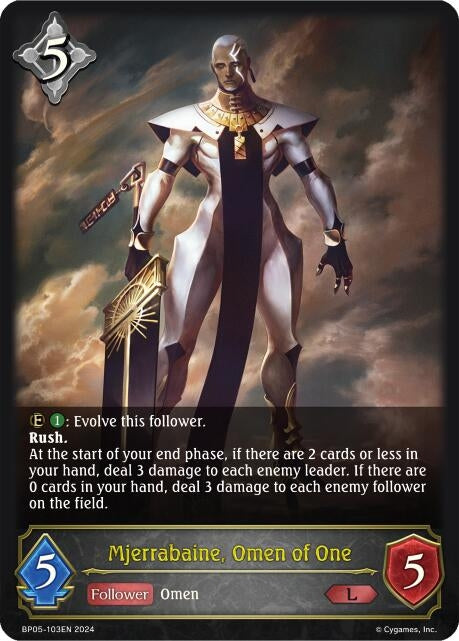 Image for Mjerrabaine, Omen of One (BP05: Omens Eternal) (BP05-103EN) - Shadowverse: Evolve