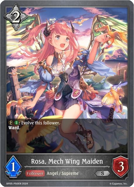 Image for Rosa, Mech Wing Maiden (Foil) (BP05: Omens Eternal) (BP05-P50EN) - Shadowverse: Evolve