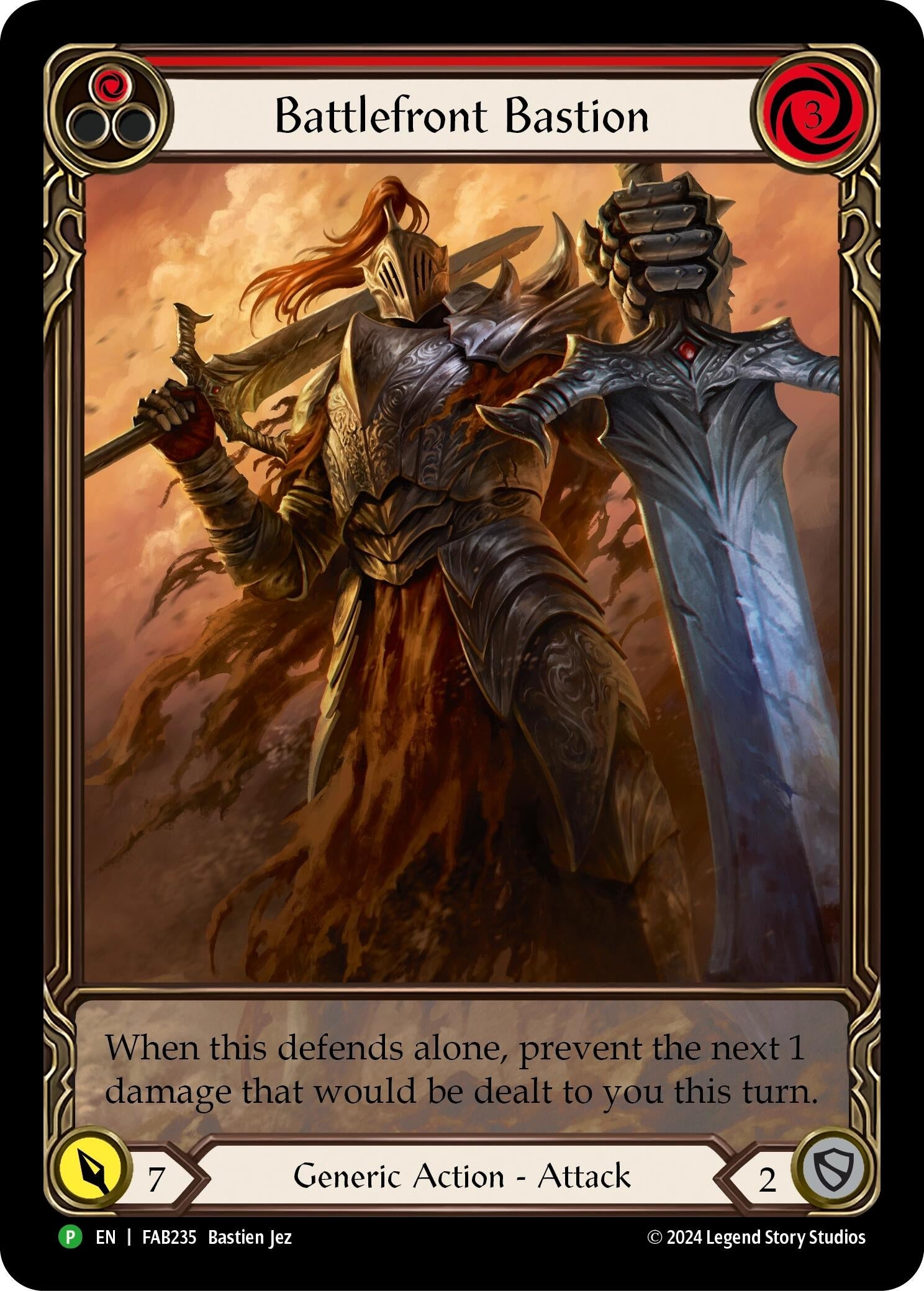 Image for Battlefront Bastion (Red) - FAB235 (Flesh and Blood: Promo Cards) (FAB235) - Flesh and Blood TCG