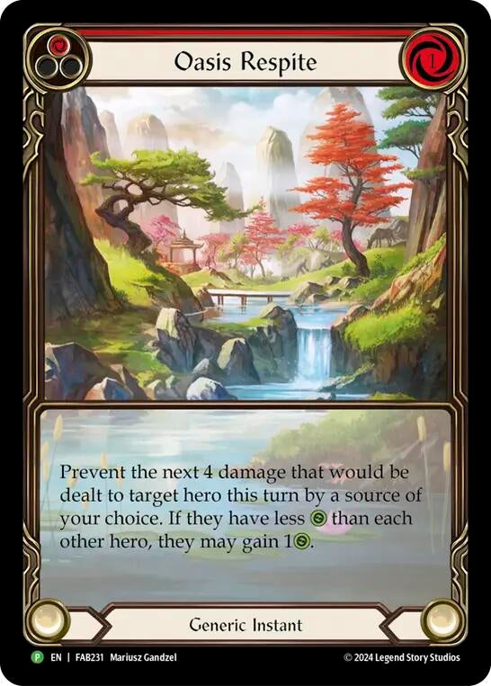 Image for Oasis Respite (Red) - FAB231 (Flesh and Blood: Promo Cards) (FAB231) - Flesh and Blood TCG