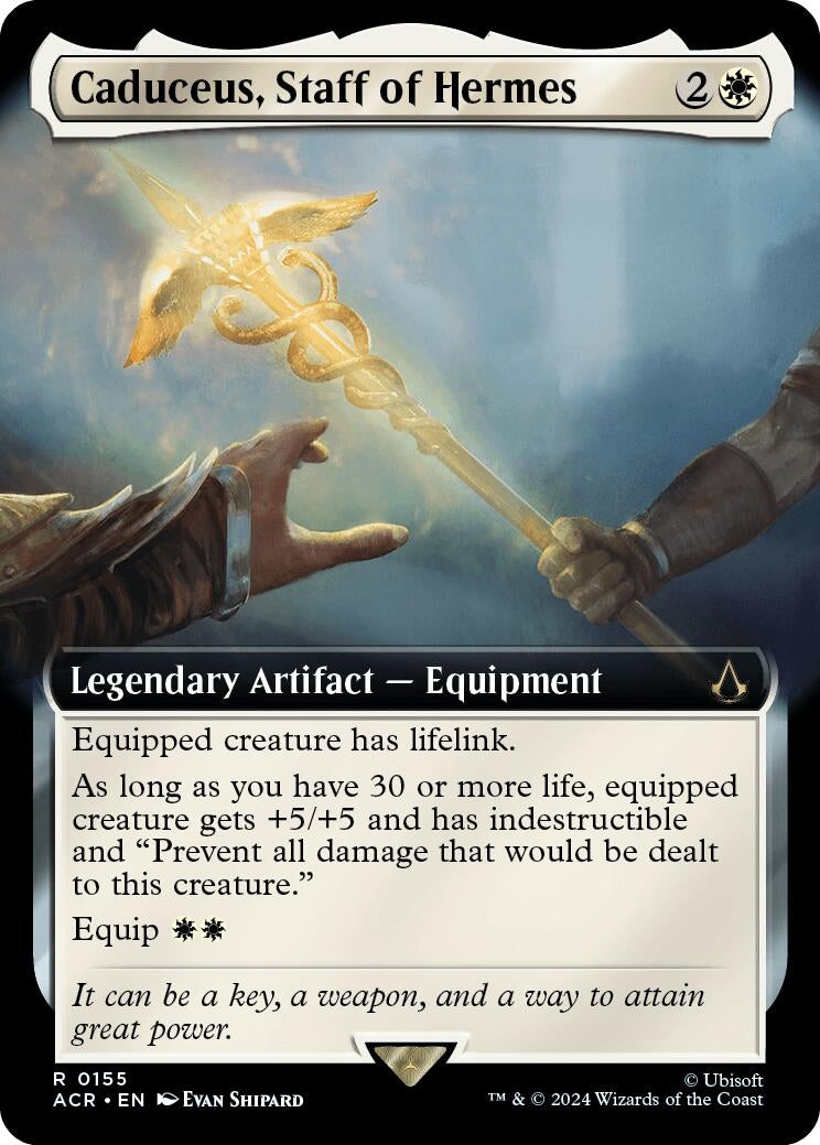Image for Caduceus, Staff of Hermes (Extended Art) (Universes Beyond: Assassin's Creed) (155) - Magic: The Gathering