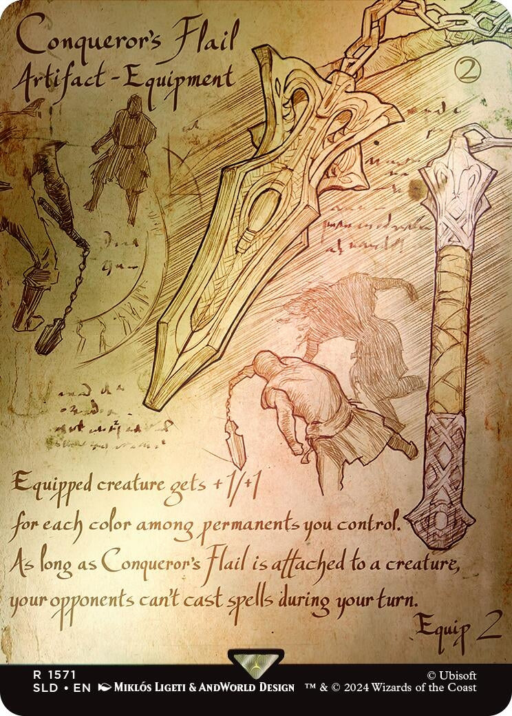 Image for Conqueror's Flail (Rainbow Foil) (Secret Lair Drop Series) (1571) - Magic: The Gathering