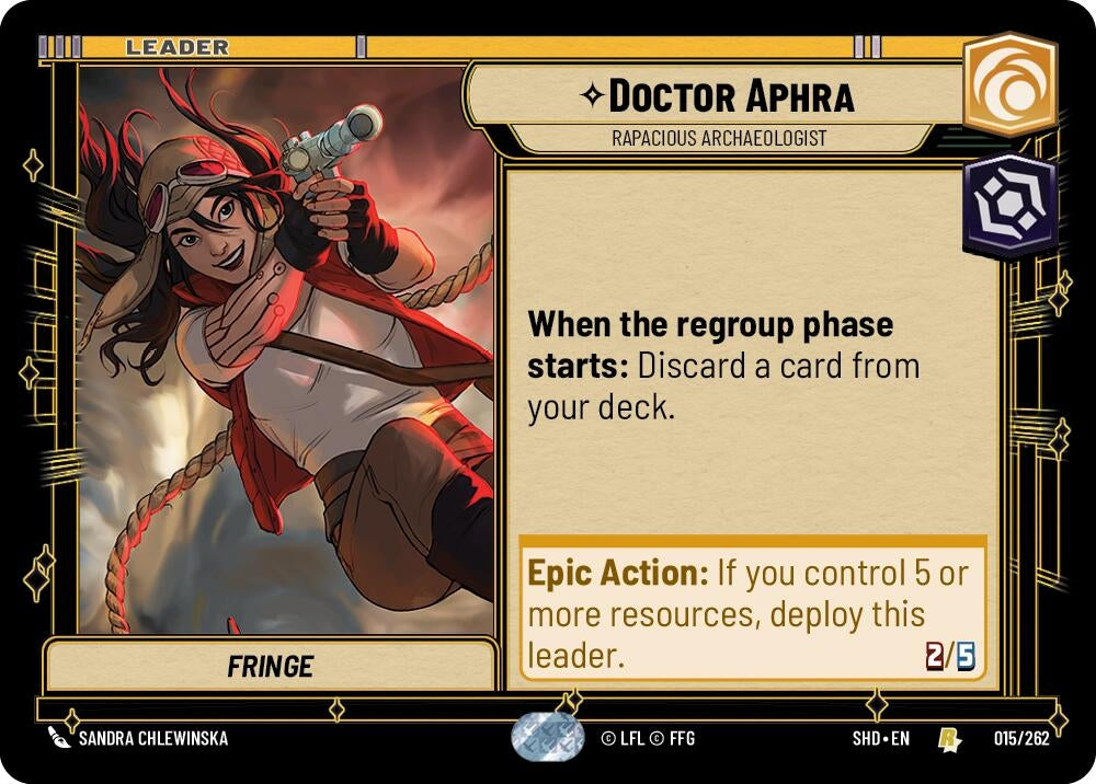 Image for Doctor Aphra - Rapacious Archaeologist (Shadows of the Galaxy) (015/262) - Star Wars: Unlimited