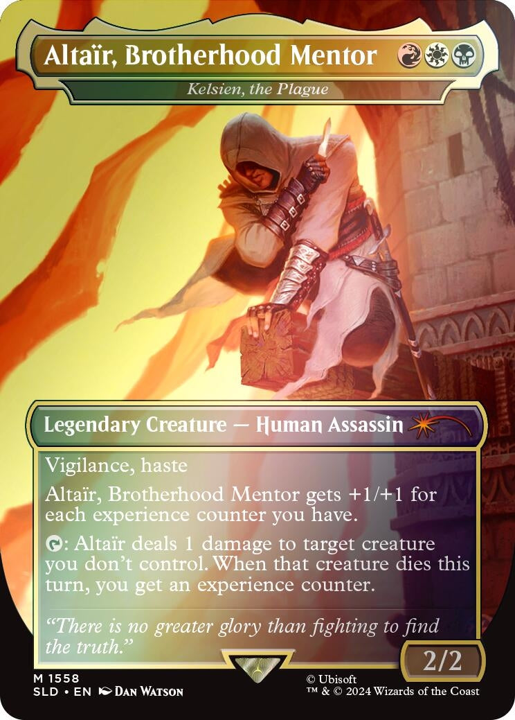 Image for Altair, Brotherhood Mentor - Kelsien, the Plague (Rainbow Foil) (Secret Lair Drop Series) (1558) - Magic: The Gathering