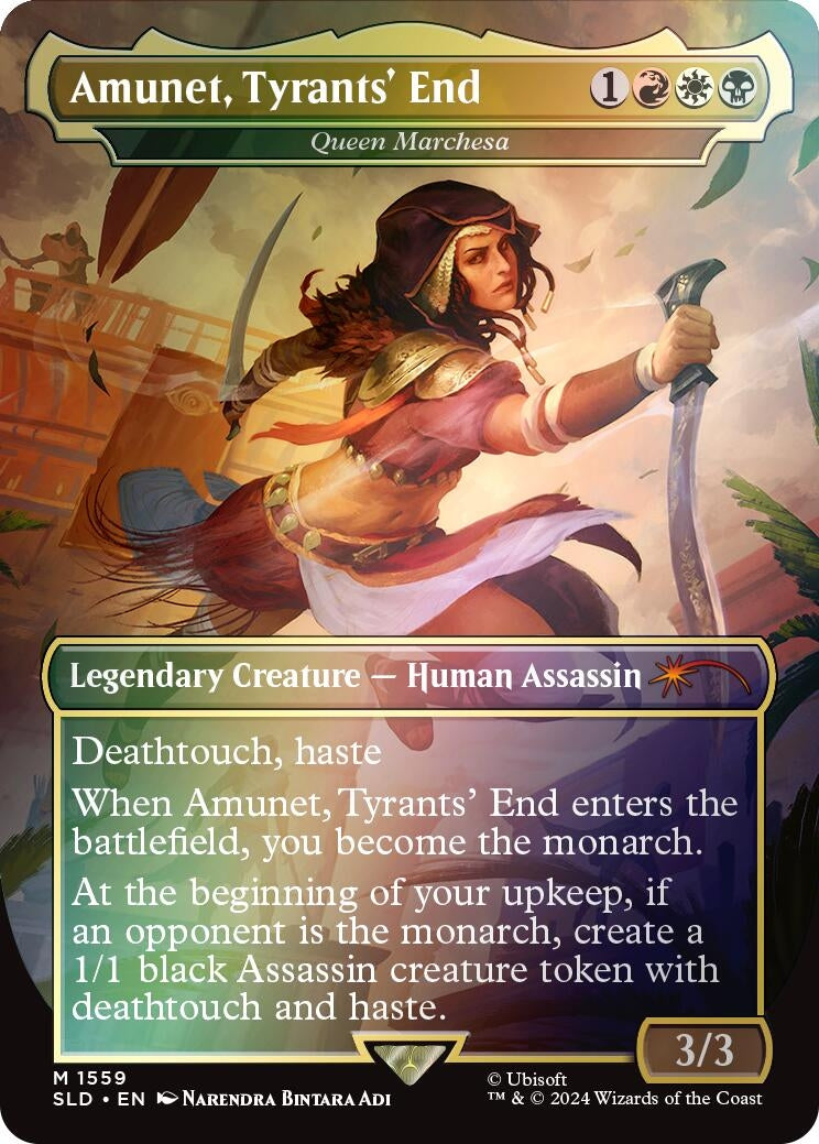 Image for Amunet, Tyrants' End - Queen Marchesa (Rainbow Foil) (Secret Lair Drop Series) (1559) - Magic: The Gathering