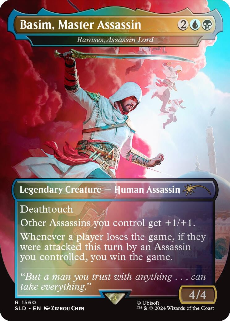 Image for Basim, Master Assassin - Ramses, Assassin Lord (Rainbow Foil) (Secret Lair Drop Series) (1560) - Magic: The Gathering