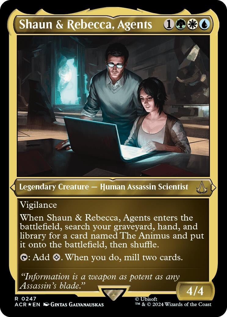Image for Shaun & Rebecca, Agents (Foil Etched) (Universes Beyond: Assassin's Creed) (247) - Magic: The Gathering