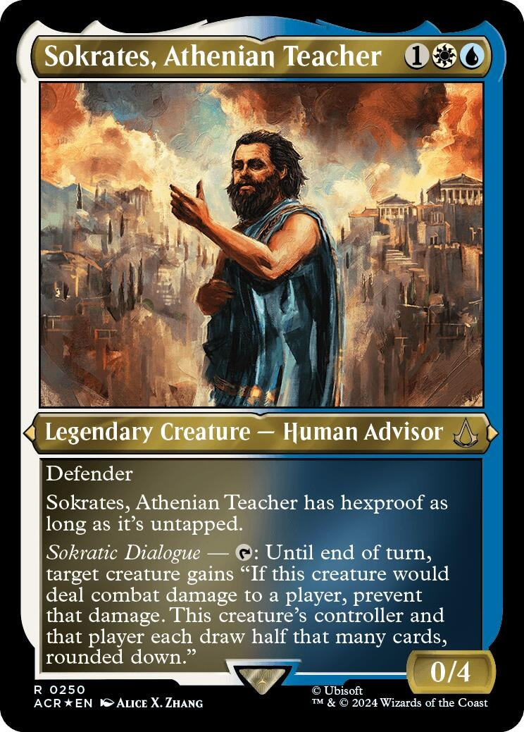 Image for Sokrates, Athenian Teacher (Foil Etched) (Universes Beyond: Assassin's Creed) (250) - Magic: The Gathering