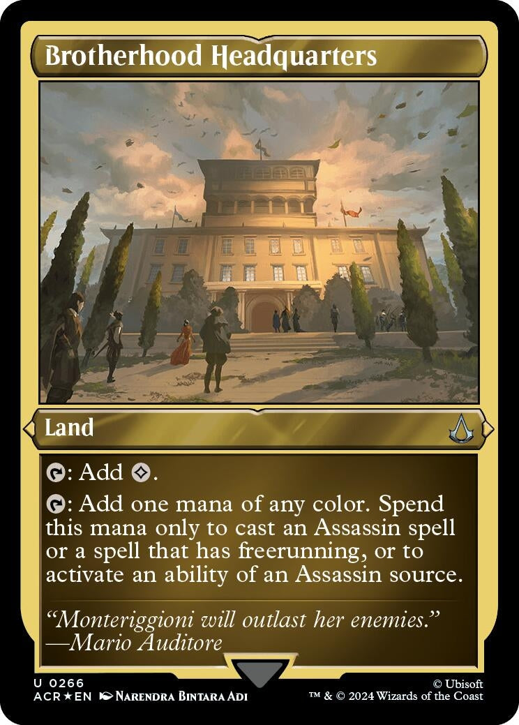Image for Brotherhood Headquarters (Foil Etched) (Universes Beyond: Assassin's Creed) (266) - Magic: The Gathering