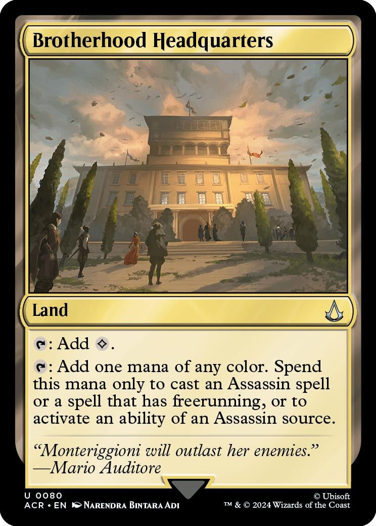 Image for Brotherhood Headquarters (Universes Beyond: Assassin's Creed) (80) - Magic: The Gathering