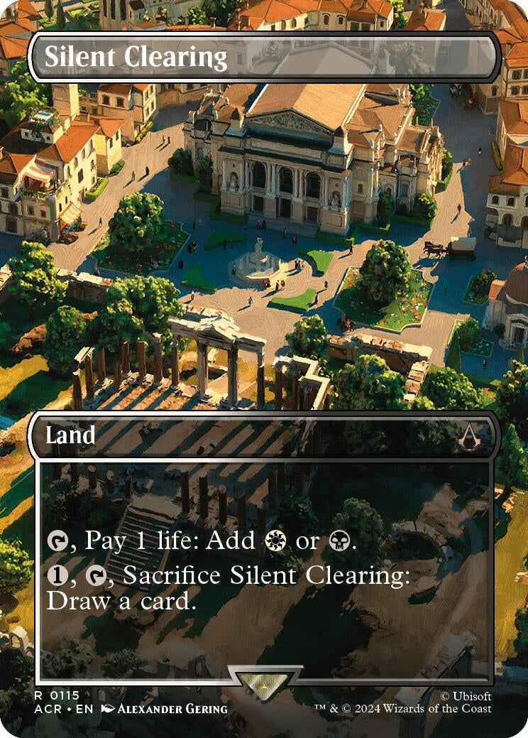 Image for Silent Clearing (Borderless) (Universes Beyond: Assassin's Creed) (115) - Magic: The Gathering