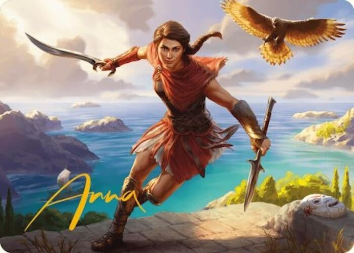 Image for Kassandra, Eagle Bearer Art Card (Gold-Stamped Signature) (Art Series: Universes Beyond: Assassin's Creed) (6) - Magic: The Gathering