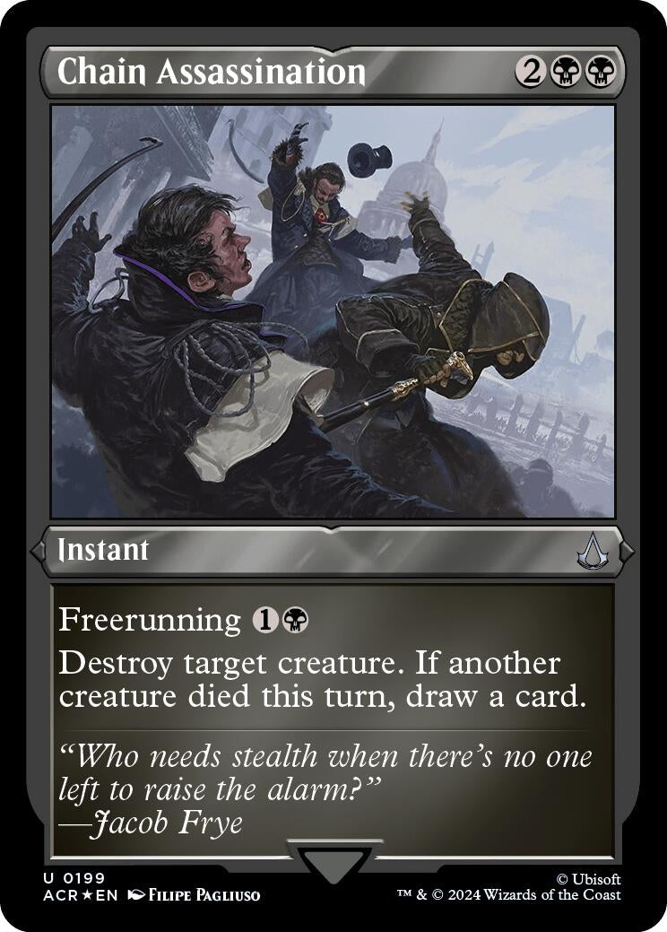 Image for Chain Assassination (Foil Etched) (Universes Beyond: Assassin's Creed) (199) - Magic: The Gathering