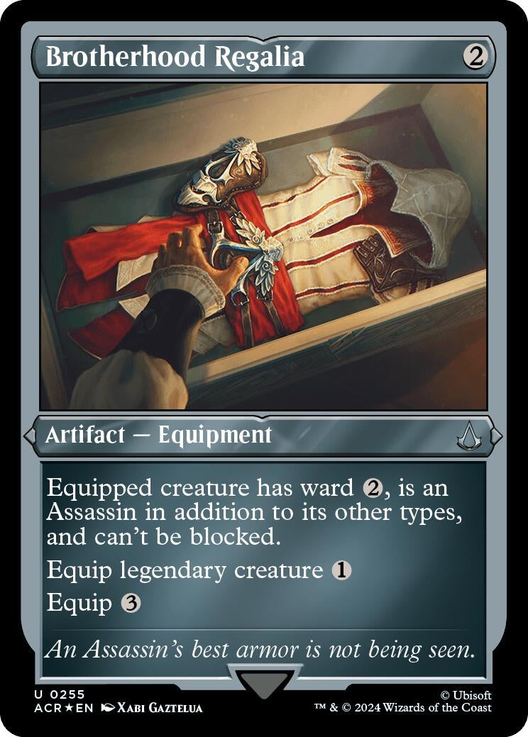 Image for Brotherhood Regalia (Foil Etched) (Universes Beyond: Assassin's Creed) (255) - Magic: The Gathering