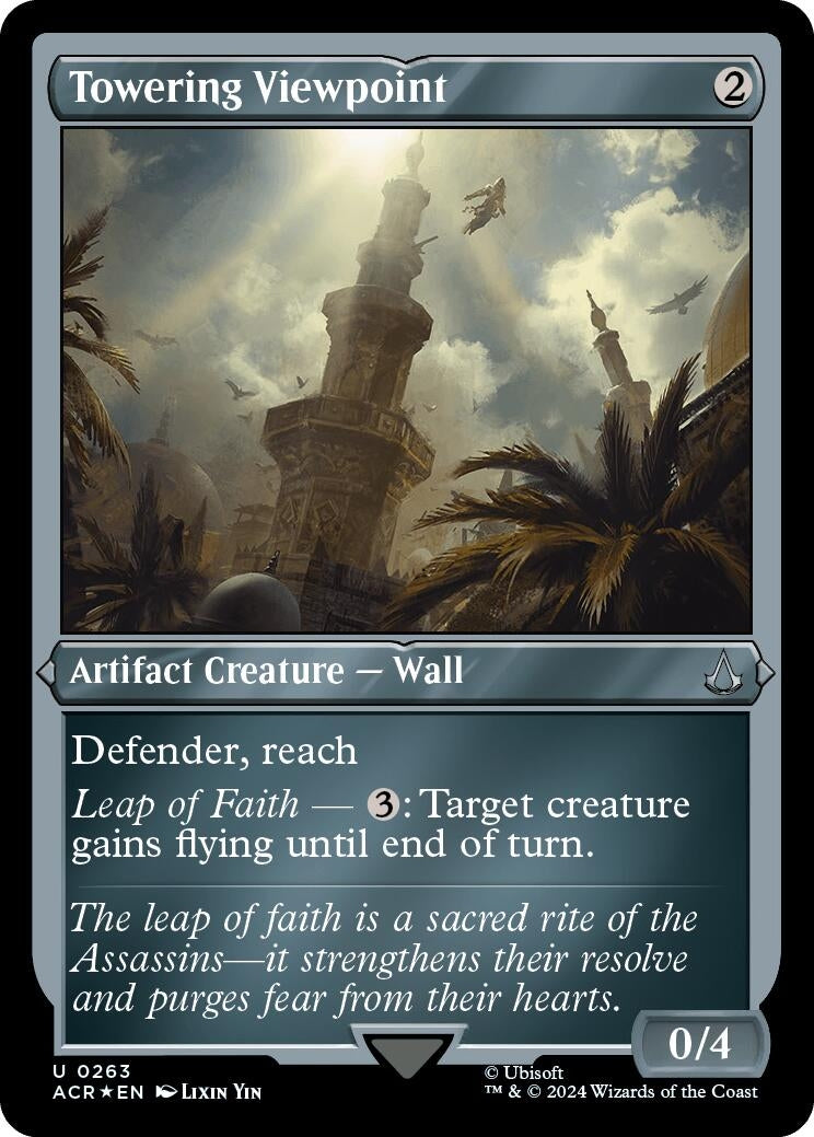 Image for Towering Viewpoint (Foil Etched) (Universes Beyond: Assassin's Creed) (263) - Magic: The Gathering