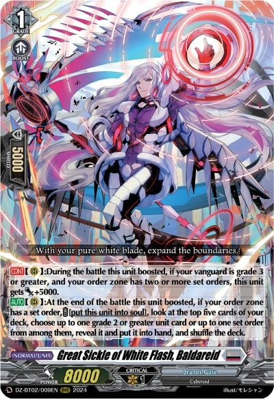 Image for Great Sickle of White Flash, Baldareid (DZ-BT02: Illusionless Strife) (DZ-BT02/009EN) - Cardfight Vanguard
