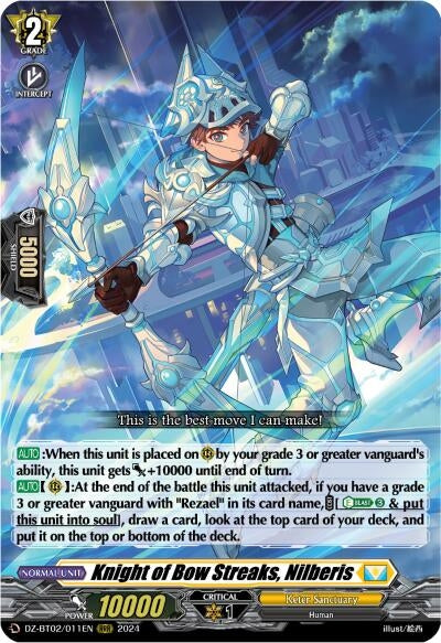 Image for Knight of Bow Streaks, Nilberis (DZ-BT02: Illusionless Strife) (DZ-BT02/011EN) - Cardfight Vanguard