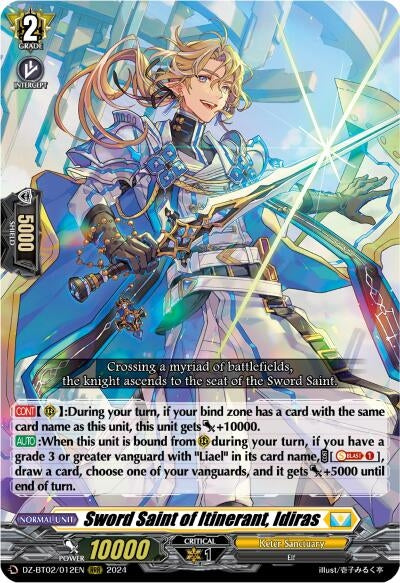Image for Sword Saint of Itinerant, Idiras (DZ-BT02: Illusionless Strife) (DZ-BT02/012EN) - Cardfight Vanguard