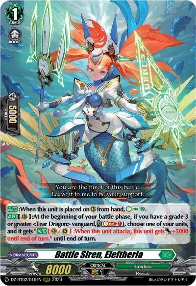 Image for Battle Siren, Eleftheria (DZ-BT02: Illusionless Strife) (DZ-BT02/015EN) - Cardfight Vanguard