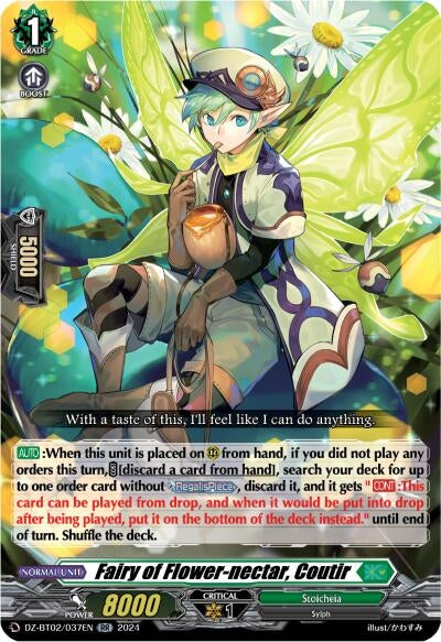 Image for Fairy of Flower-nectar, Coutir (DZ-BT02: Illusionless Strife) (DZ-BT02/037EN) - Cardfight Vanguard