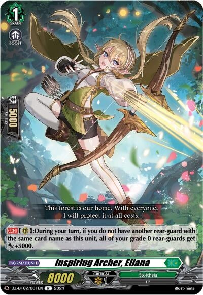 Image for Inspiring Archer, Eliana (DZ-BT02: Illusionless Strife) (DZ-BT02/061EN) - Cardfight Vanguard