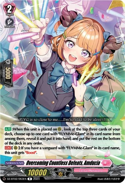 Image for Overcoming Countless Defeats, Amducia (DZ-BT02: Illusionless Strife) (DZ-BT02/063EN) - Cardfight Vanguard