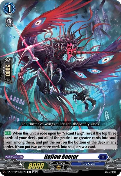 Image for Hollow Raptor (DZ-BT02: Illusionless Strife) (DZ-BT02/083EN) - Cardfight Vanguard