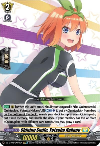 Image for Shining Smile, Yotsuba Nakano (EXRRR) (DZ-BT02: Illusionless Strife) (DZ-BT02/EX08EN) - Cardfight Vanguard