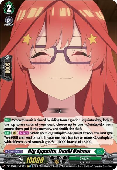 Image for Big Appetite, Itsuki Nakano (EXC) (DZ-BT02: Illusionless Strife) (DZ-BT02/EX27EN) - Cardfight Vanguard