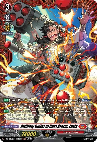 Image for Artillery Bullet of Dust Storm, Zaxis (FR) (DZ-BT02: Illusionless Strife) (DZ-BT02/FR01EN) - Cardfight Vanguard