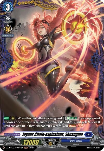 Image for Joyous Chain-explosions, Shuangma (FR) (DZ-BT02: Illusionless Strife) (DZ-BT02/FR14EN) - Cardfight Vanguard