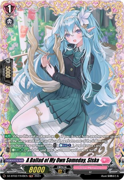 Image for A Ballad of My Own Someday, Siska (FR) (DZ-BT02: Illusionless Strife) (DZ-BT02/FR48EN) - Cardfight Vanguard
