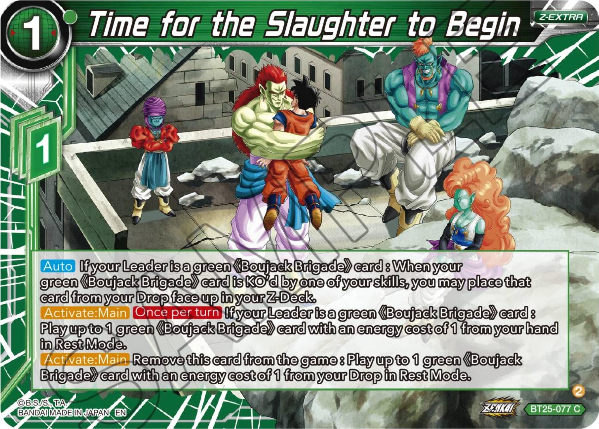 Image for Time for the Slaughter to Begin (Legend of the Dragon Balls) (BT25-077) - Dragon Ball Super: Masters