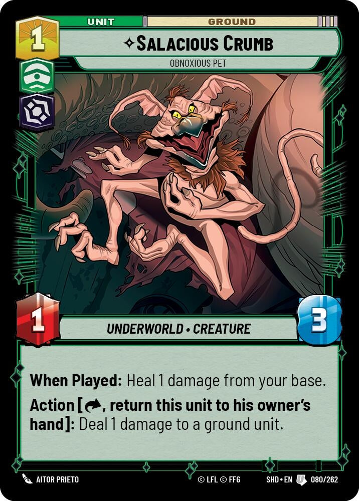 Image for Salacious Crumb - Obnoxious Pet (Shadows of the Galaxy) (080/262) - Star Wars: Unlimited