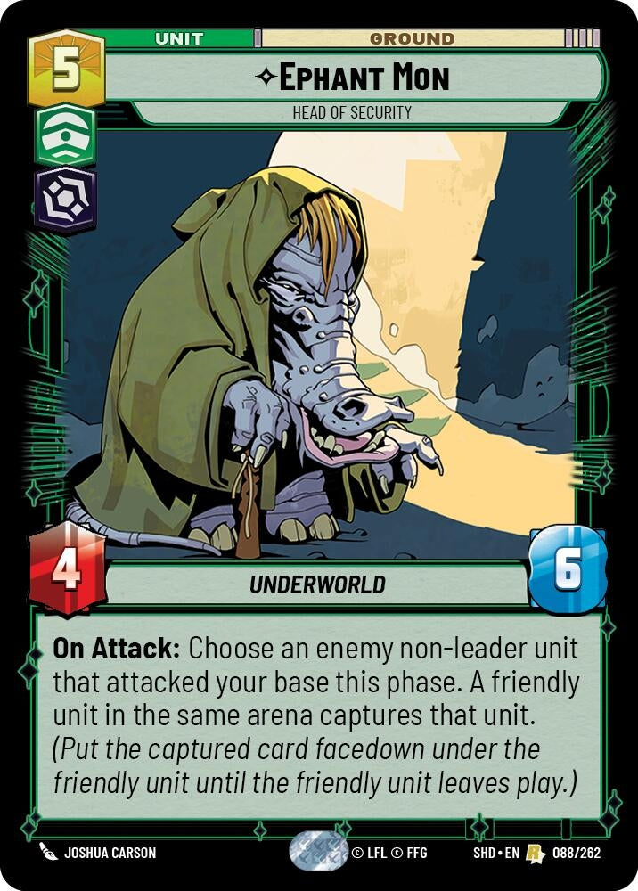 Image for Ephant Mon - Head of Security (Shadows of the Galaxy) (088/262) - Star Wars: Unlimited