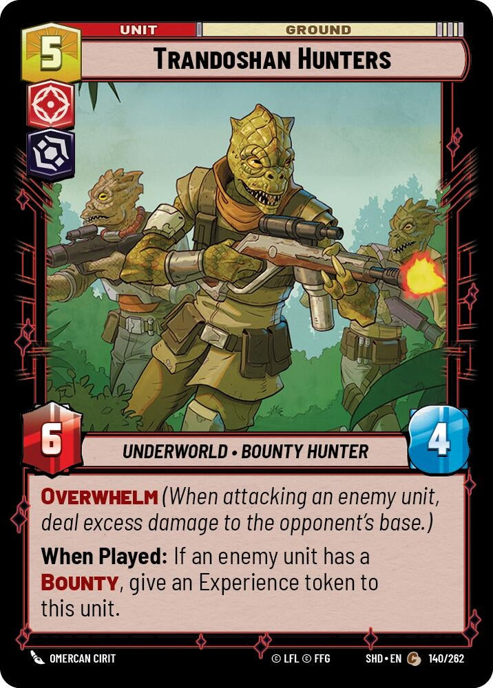 Image for Trandoshan Hunters (Shadows of the Galaxy) (140/262) - Star Wars: Unlimited