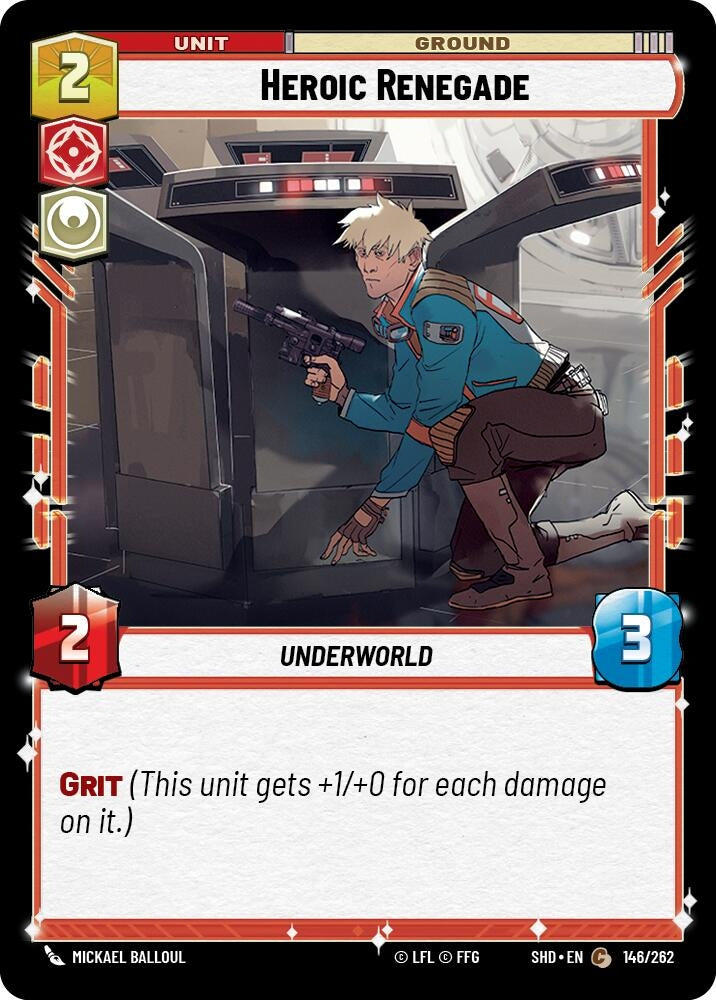 Image for Heroic Renegade (Shadows of the Galaxy) (146/262) - Star Wars: Unlimited